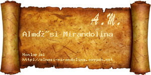 Almási Mirandolina névjegykártya